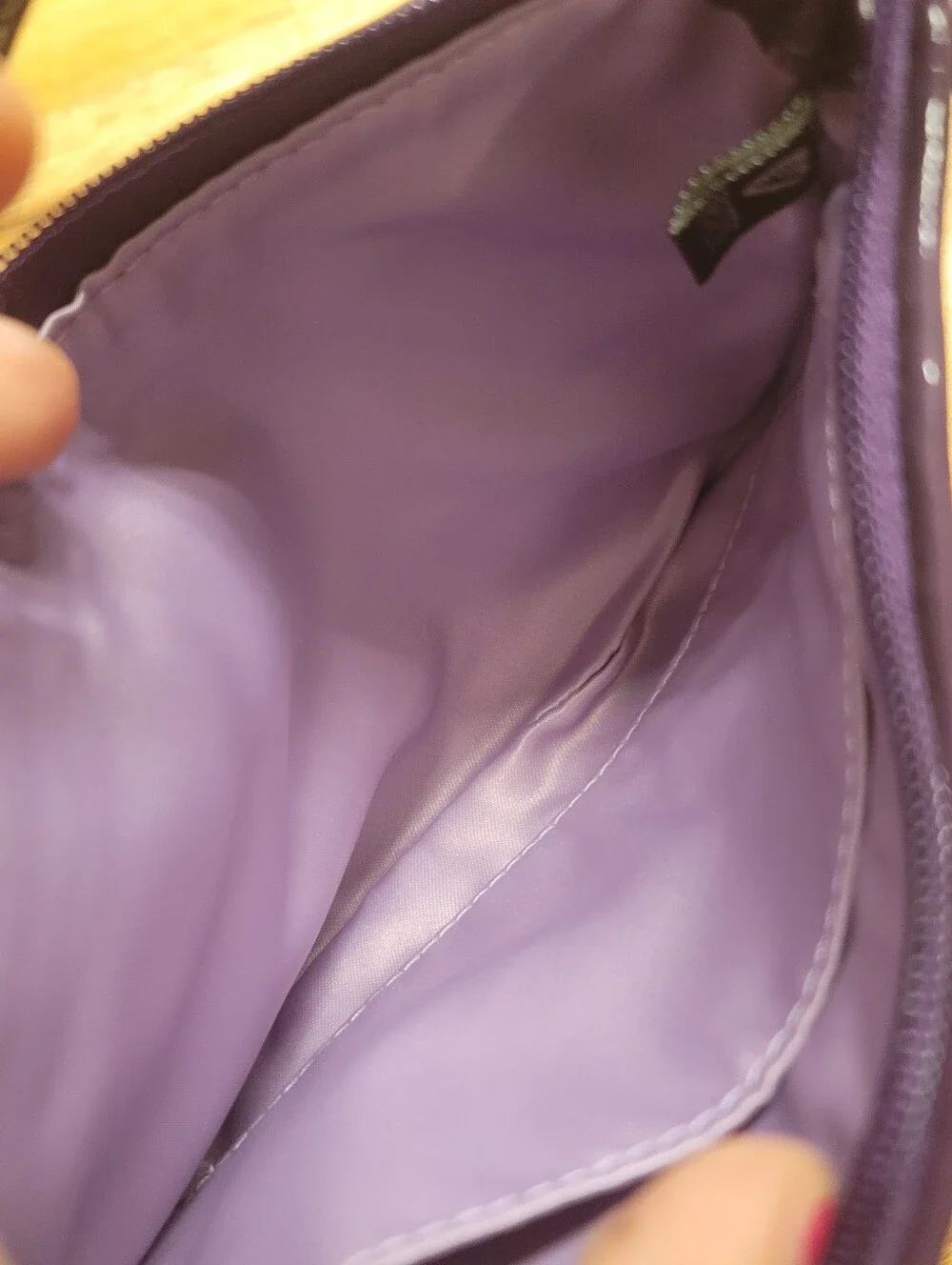 Coach Purple Floral Character Zip Wristlet